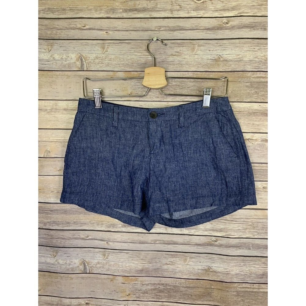 Old Navy Size 2 Chambray Shorts Flat Front Pockets